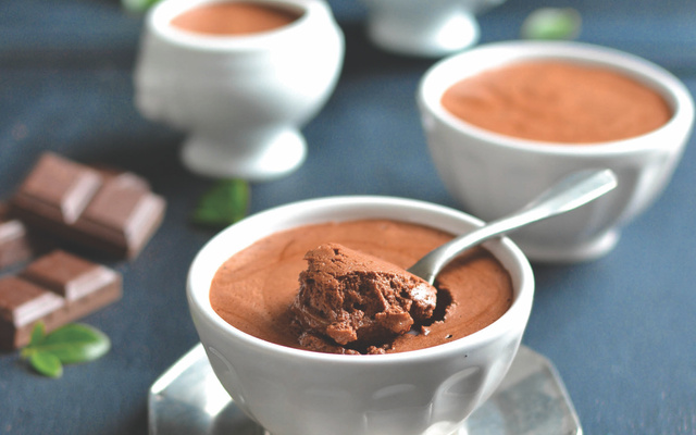 Mousse au chocolat sans œuf à l'aquafaba