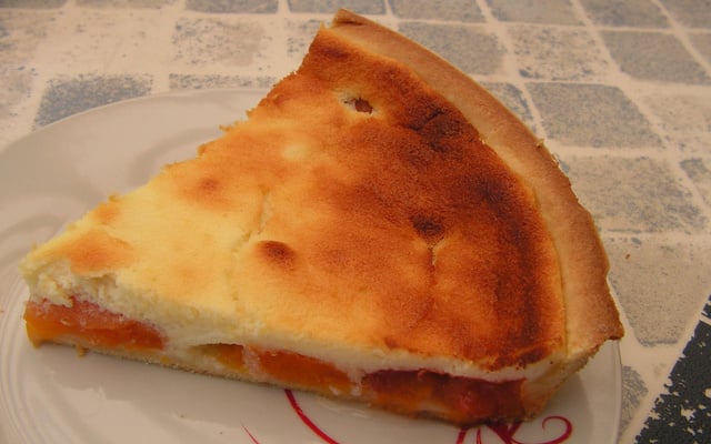 Tarte au fromage blanc et abricots