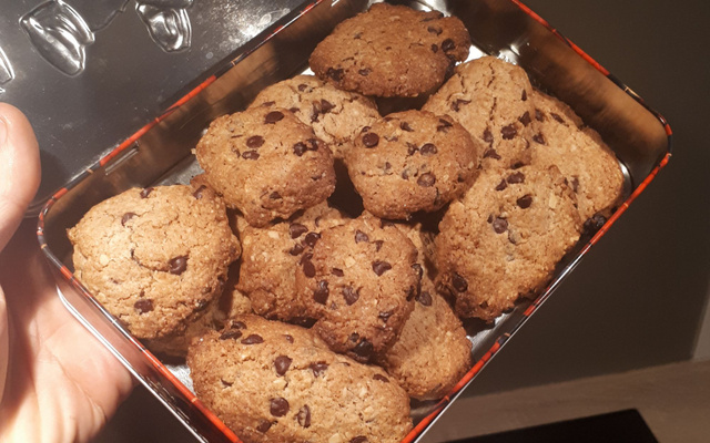 Cookie aux pépites de chocolat et flocons d'avoine