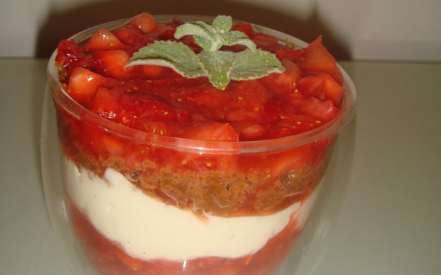 Verrine fraises et spéculos