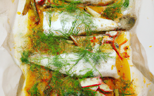 Rougets en papillote assaisonnés de câpres et de fenouil