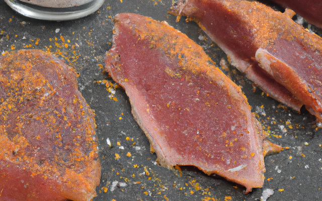 Magret de canard séché et frotté au gros sel