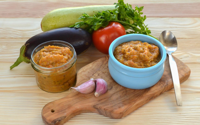 Caviar d'aubergine et de courgettes