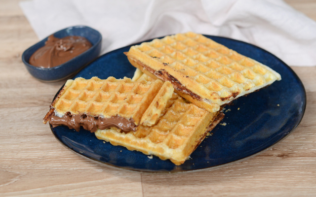 Gaufres feuilletées à la pâte à tartiner