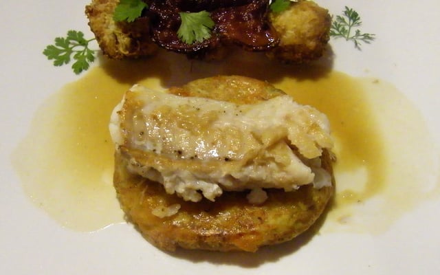 Rosti munster julienne et choucroute aux graines de moutarde