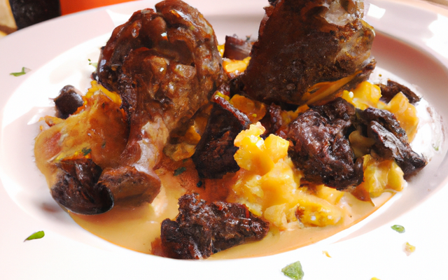 Cuisses de chapon aux morilles et au monbazillac