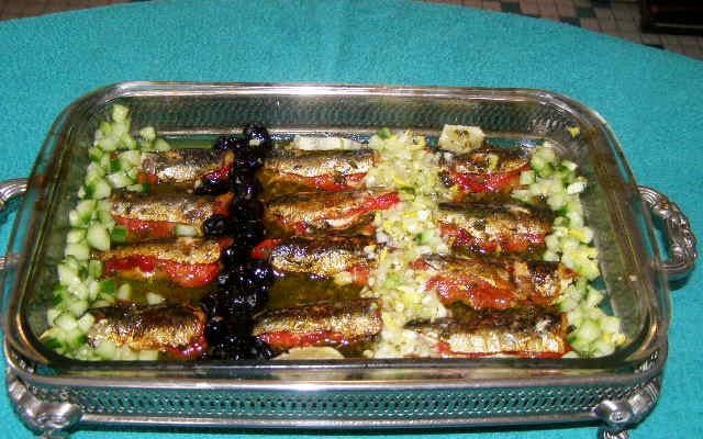 Sardines aux poivrons rouges