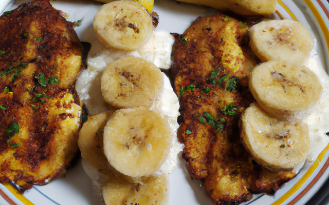 Escalopes de poulet aux bananes plantain