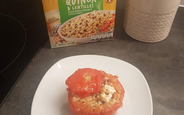 Tomates farcies au Quinoa et Lentilles