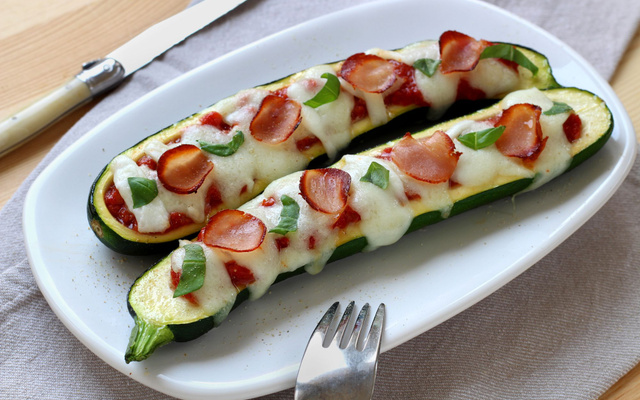 Courgettes farcies façon pizza
