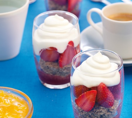 Duo rose de céréales et fromage blanc