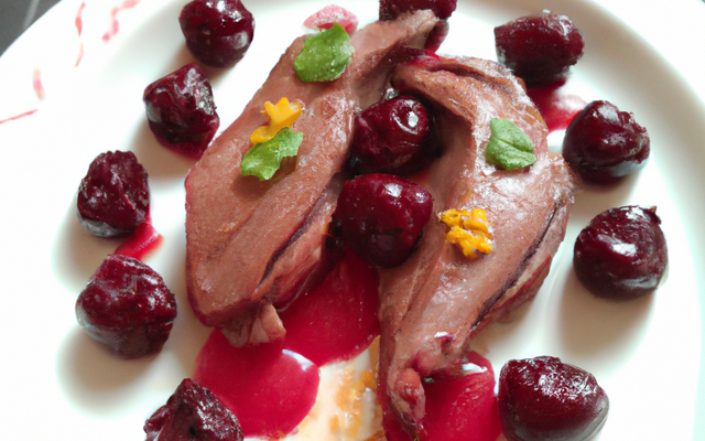Magrets de canard aux cerises