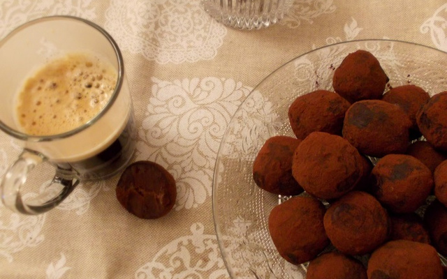 Truffes aux 2 chocolats et caramel