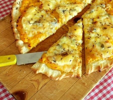 Flammekueche aux carottes et au Munster