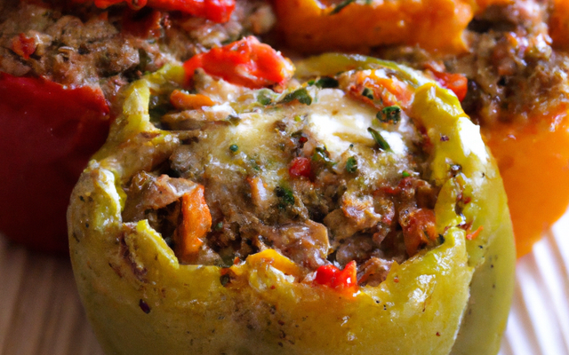 Poivrons farcis maison