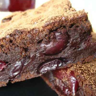Brownies chocolat et cerises, sans beurre