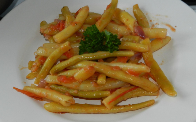 Haricot beurre à la tomate