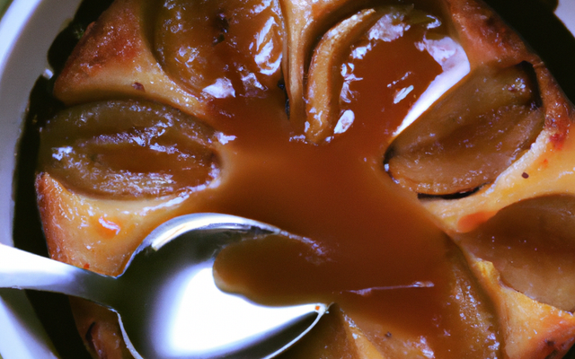 Clafoutis poire & caramel beurre salé