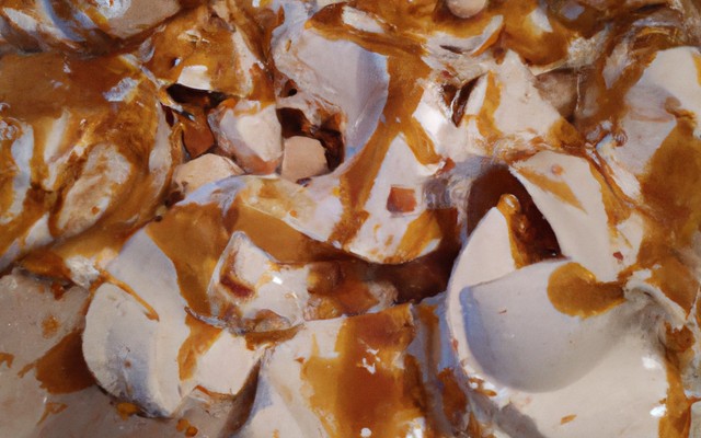 Glace meringuée au caramel