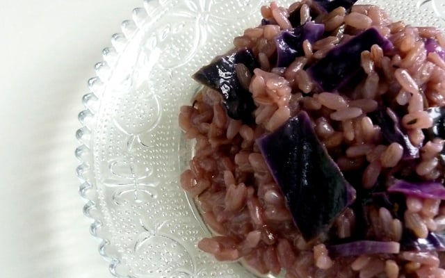 Purple risotto