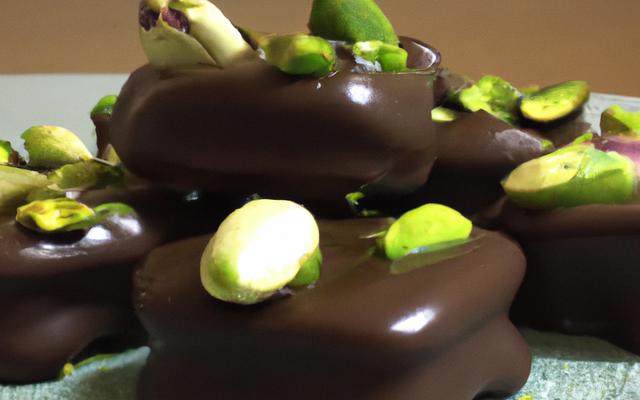 Chocolats maison fourrés à la ganache de pistaches