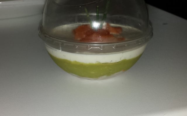 Mousse d'avocat crème et saumon