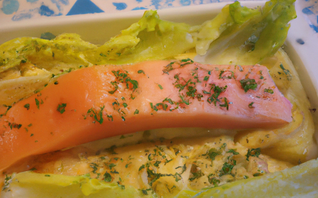 Gratin d'endives et de saumon fumé