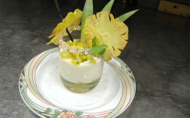 Verrine d'ananas victoria