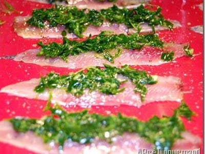 Filets de sardines en robe verte