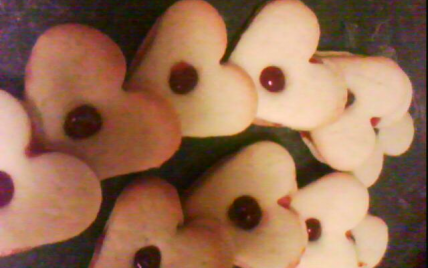 Petit cœur au confiture rouge