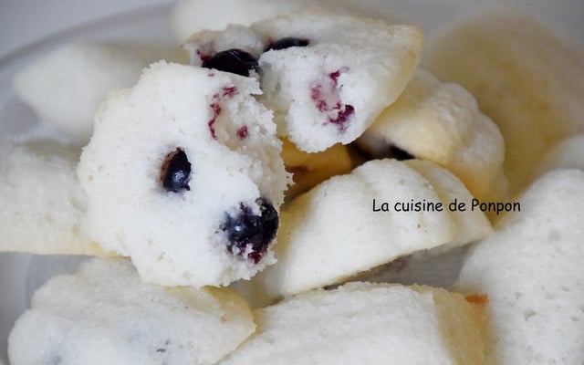 Financier coco et cassis, sans gluten