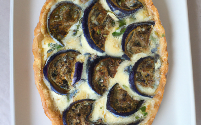 Tarte au roquefort et à l'aubergine