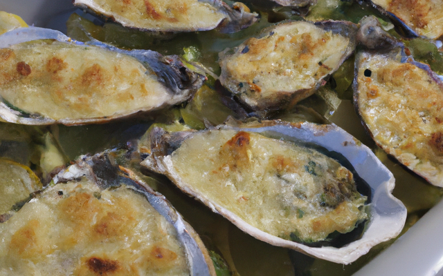 Huîtres au gratin anisé