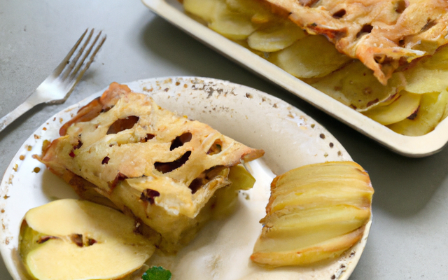 Mille-feuilles de pommes de terre gratiné au Cantal vieux