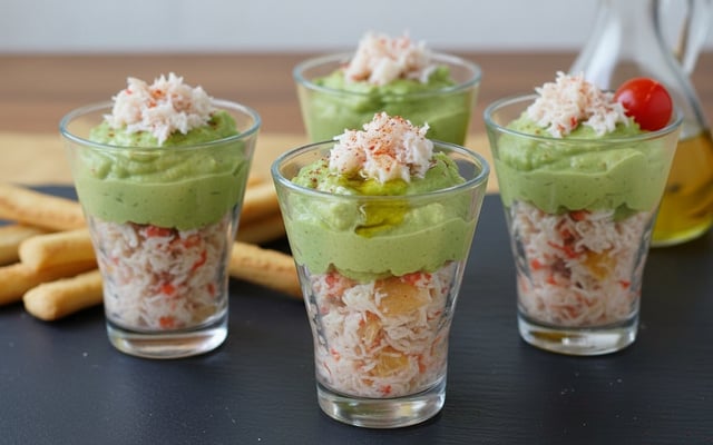 Verrines à la crème d'avocat