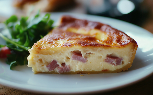 Quiche sans pâte jambon & fromage
