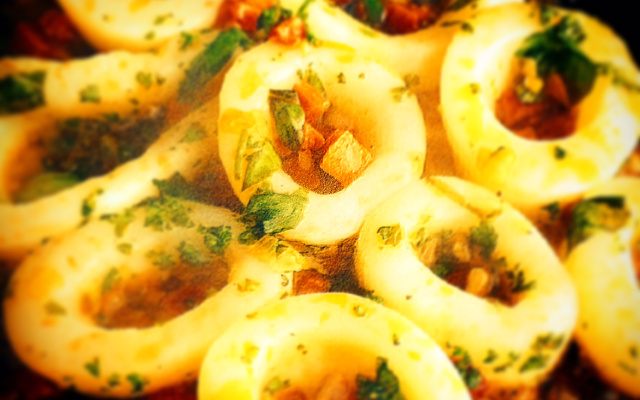 Plancha de calamar au chorizo