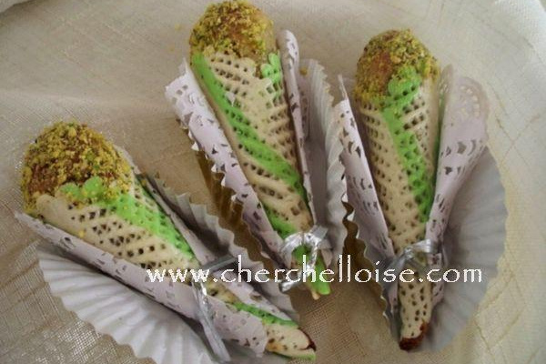 Cornets amandes et pistaches