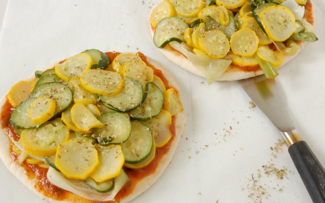 Pizzette aux courgettes