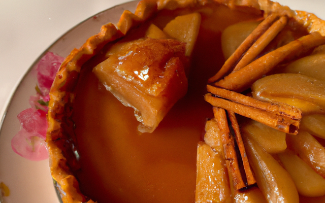 Tarte aux pommes caramélisées et à la cannelle