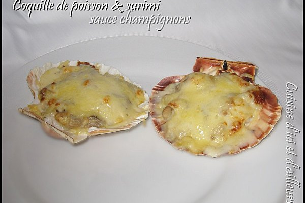 Coquilles farcies au surimi & poisson