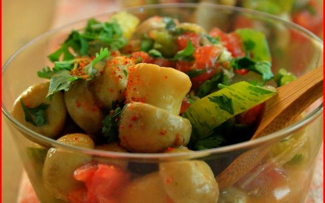 Champignons à la grecque retour du marché