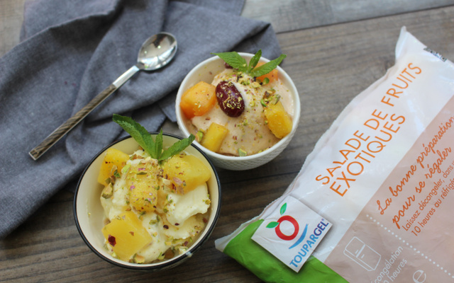 Yaourt glacé aux fruits exotiques