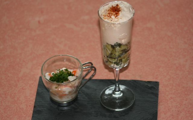 Verrine courgettes - chantilly au ketchup