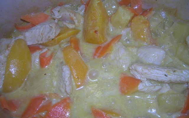 Filets de dinde aux fruits et coco