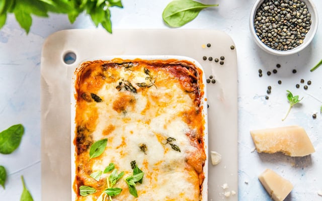 Lasagne Végétarienne aux lentilles vertes