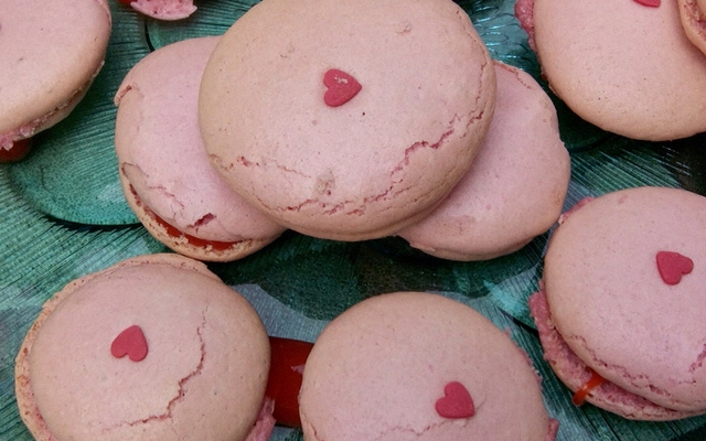 Macarons fraise tagada