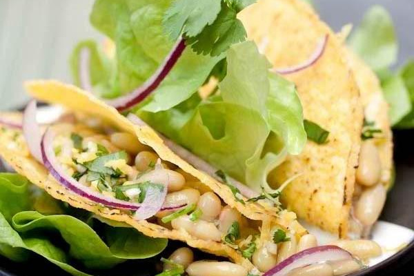 Tacos aux Flageolets et gremolata à la coriandre