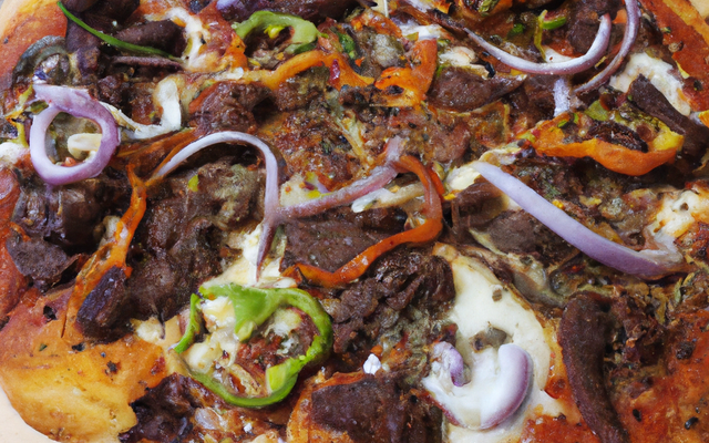 Pizza bœuf aux épices cajun