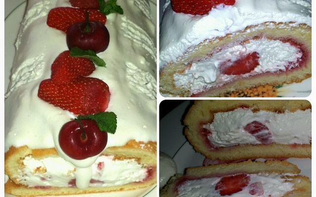 Roulé aux fraises pour les grands évenements! 